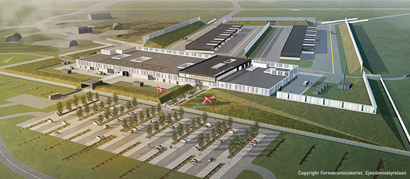 Illustration af F-35 Campus i Skrydstrup